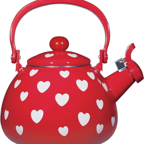 Supreme Hearts Pattern Whistling Tea Kettle - Thumbnail 2